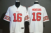 Nike 49ers 16 Joe Montana White Team Logos Fashion Vapor Limited Jersey,baseball caps,new era cap wholesale,wholesale hats